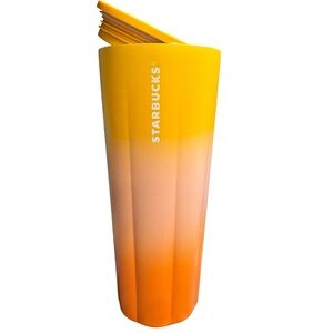 Starbucks Limited Edition Gradient Orange Sherbet Stainless Steel Cold Cup 24 oz